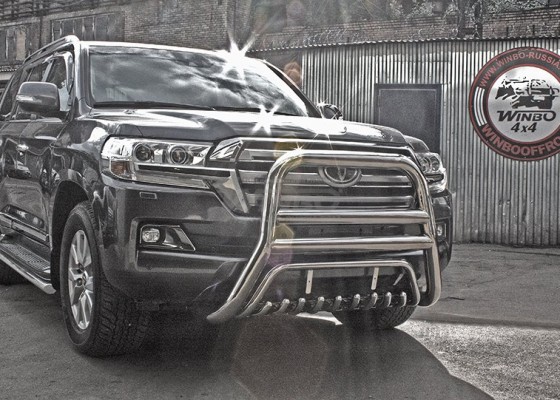 Защита переднего бампера  LEXUS LX570 2007+, 2013+ / Toyota LC200 2007+