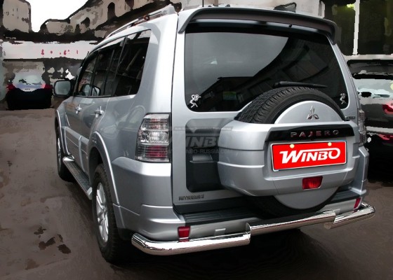 Защита заднего бампера  Mitsubishi PAJERO IV