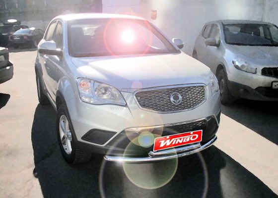 Защита переднего бампера SsangYong Actyon 2012+