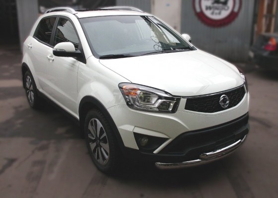 Защита переднего бампера SsangYong Actyon 2012+