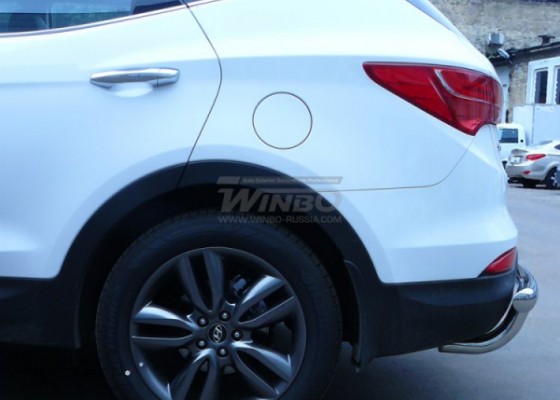 Защита заднего бампера Hyundai Santa Fe 2012+