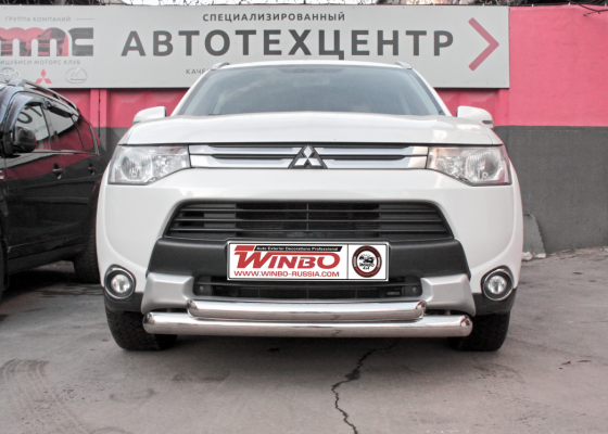 Защита переднего бампера  Mitsubishi Outlander 2014+