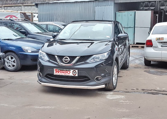 Защита переднего бампера нерж. Nissan Qashqai 2014+