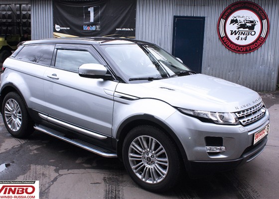 Установка боковых порогов для RANGE ROVER EVOQUE 2011+